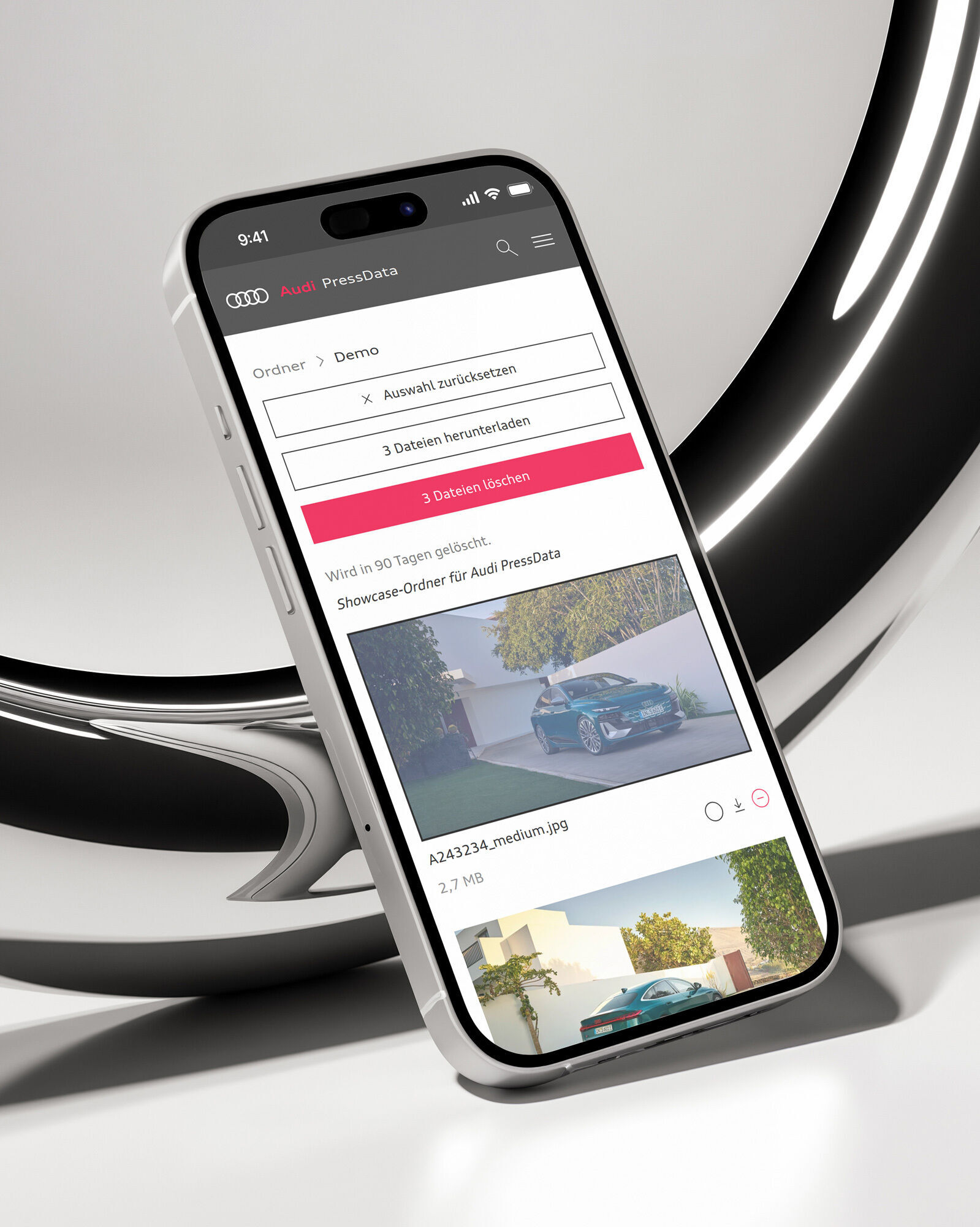 Mockup Audi PressData
