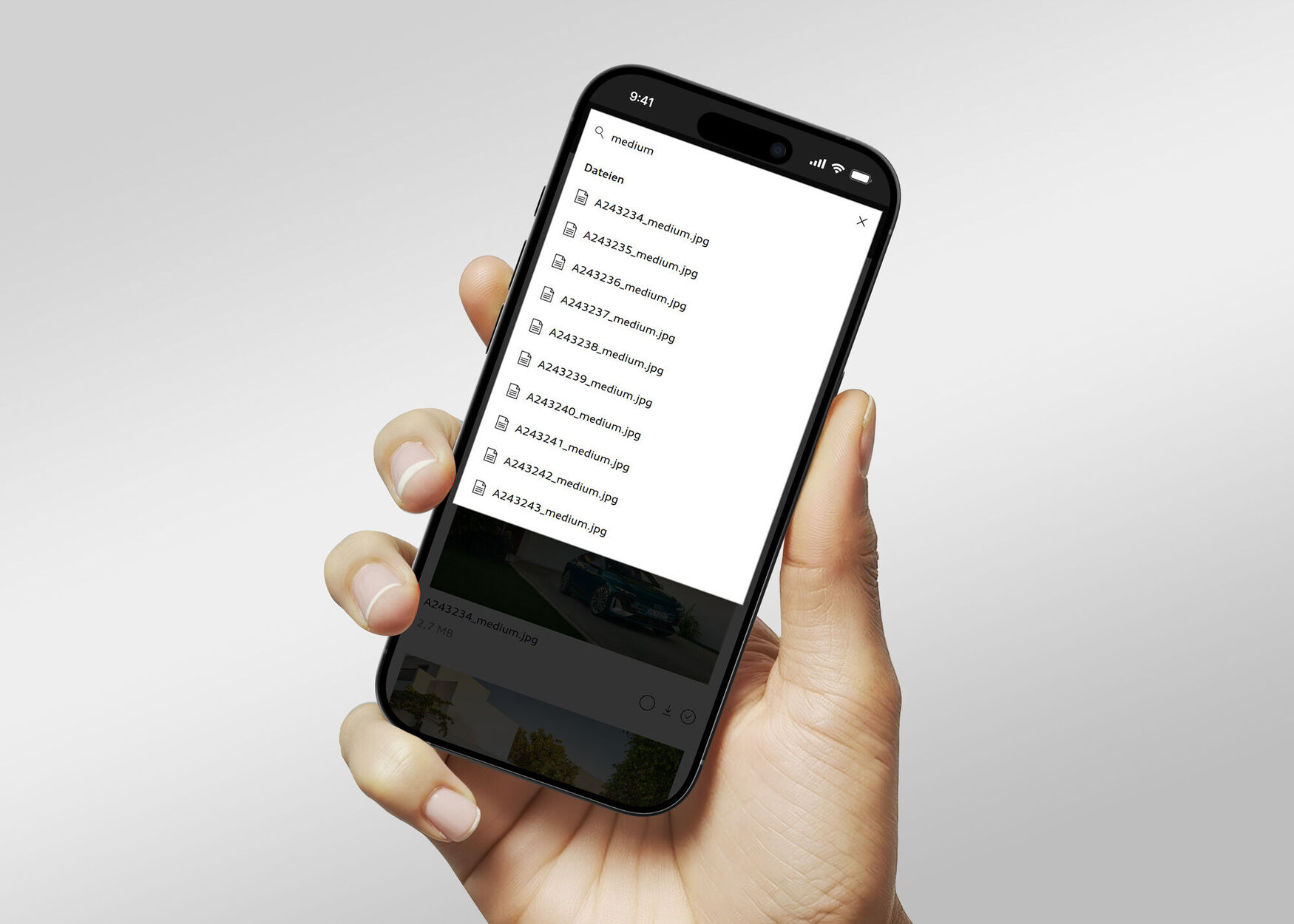 Mockup Audi PressData
