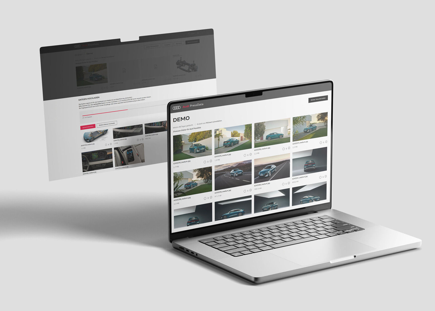 Mockup Audi PressData